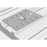 KORI - Platine d'ancrage avec émerillon pour bac acier