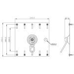 KORI - Platine d'ancrage avec émerillon pour bac acier